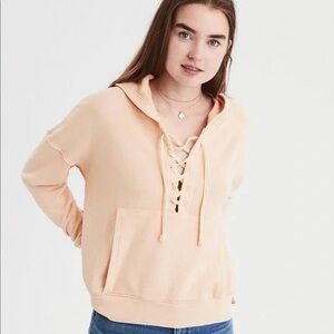 American Eagle‎ sweatshirt Hoodie Lace aerie Pullover Large Abercrombie offline